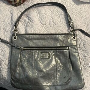 Coach Poppy purse metallic 
Style 18807
